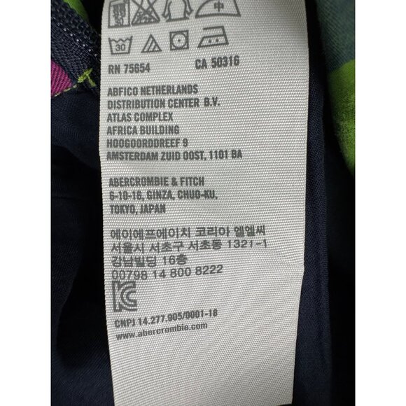 Hollister Womens Plaid Mini Skirt Green/Blue Sz 1 Preppy CottonBlend Lightweight - Picture 10 of 15